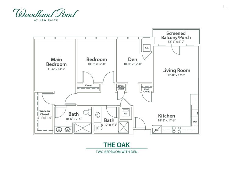 oak floor plan